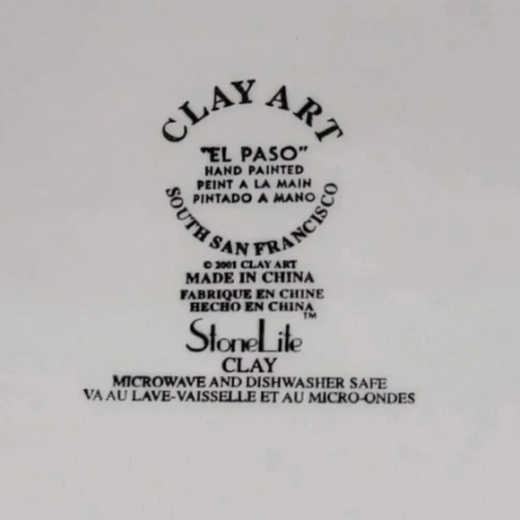 Clay Art Oval "El Paso" Serving Platter With Raised Peppers - Picture 5 of 5